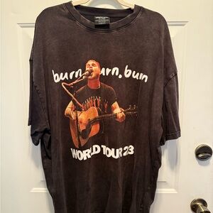 ZACH BRYAN BURN BURN BURN TOUR Vintage Black Graphic Tee